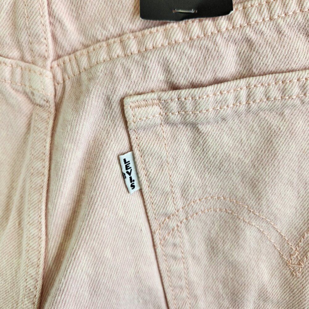 Levis Jeans Womens 27 Pink Wedgie Straight Acid Wash Button Fly Premium Denim - Picture 6 of 16
